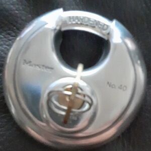 Masters Hardened Silver Disc Padlock